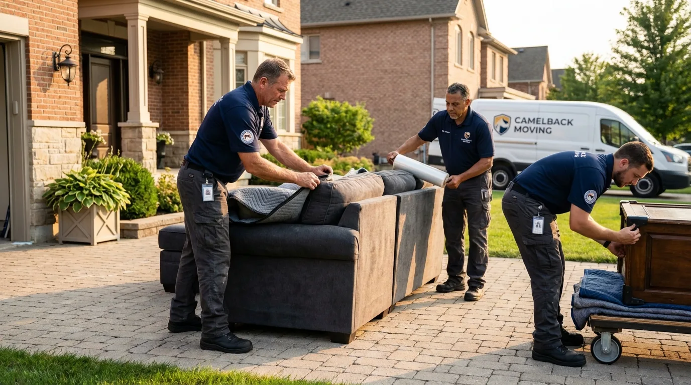 Large estate moving crew wrapping furniture in Maryville, TN
