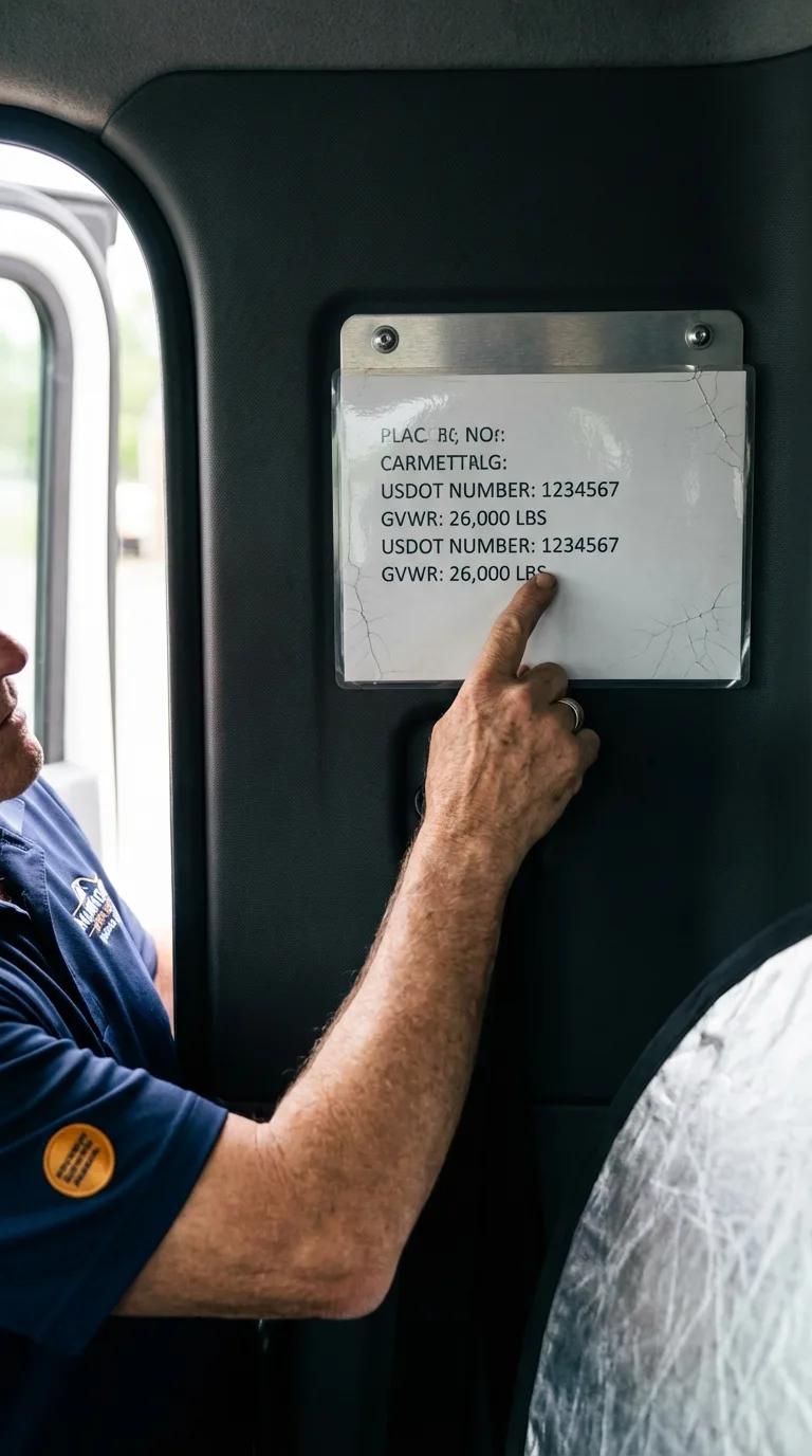 USDOT licensing placard verification in Maryville